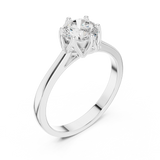 Gold Ring HLR-46, White Gold, view 2