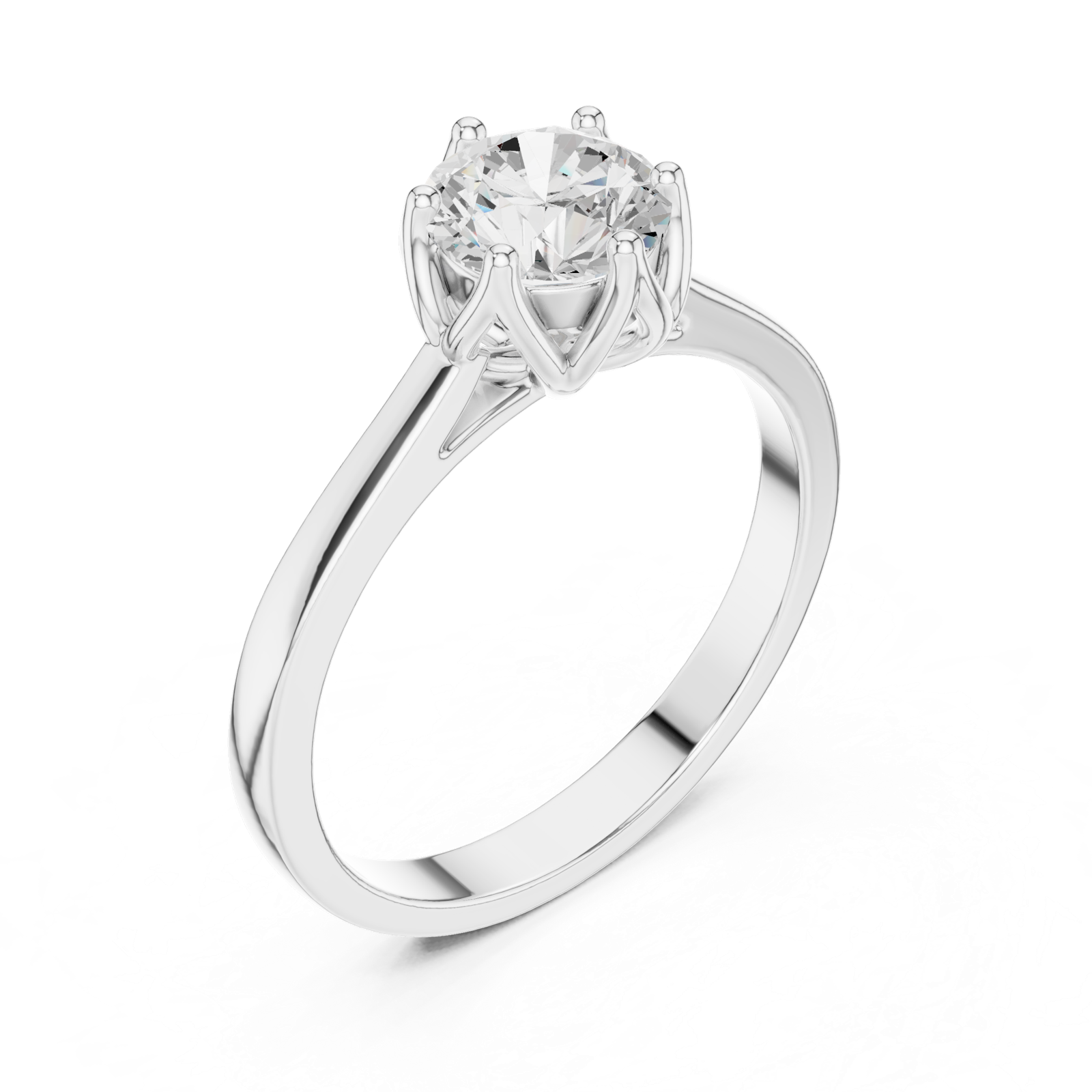 Gold Ring HLR-46, White Gold, view 2