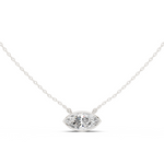 Gold Jewelry DDPO-007, Marquise center stone, White Gold
