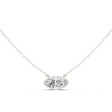 Gold Jewelry DDPO-007, Marquise center stone, White Gold