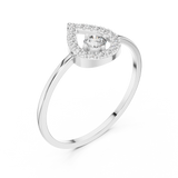 Gold Ring DR-6161, White Gold, view 2