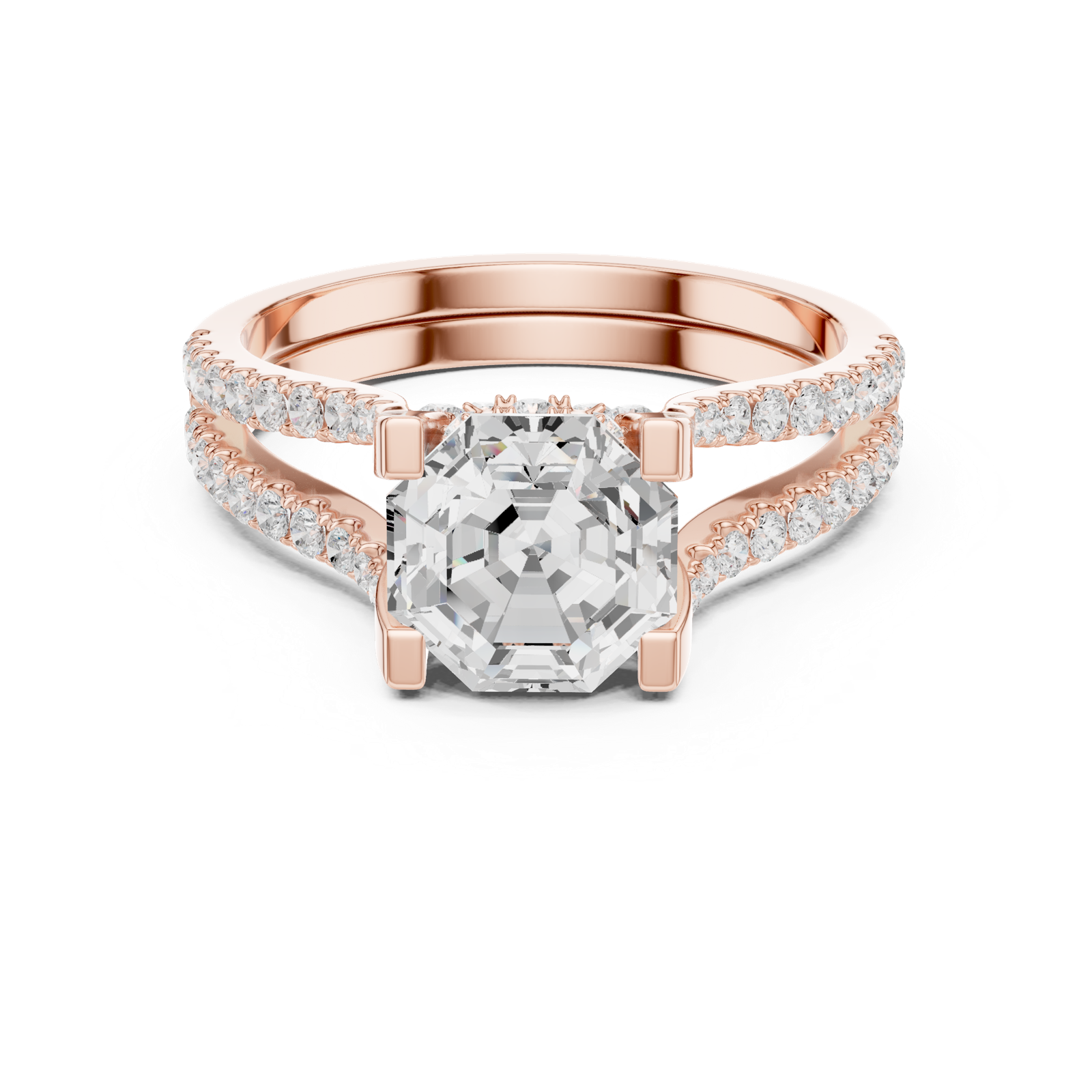 Gold Ring DDLR-182-OC, Rose Gold, view 4