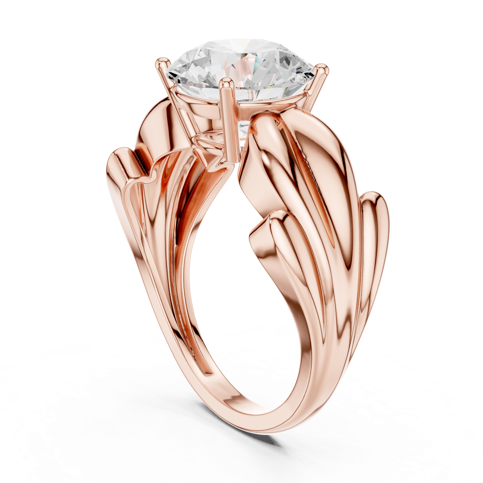 Gold Ring RLR1756, Rose Gold, view 1