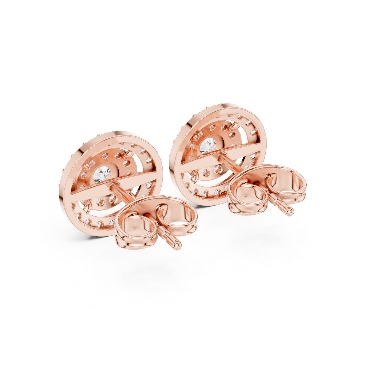 Gold Earrings 3-10008E_120_A_S, Rose Gold, view 3