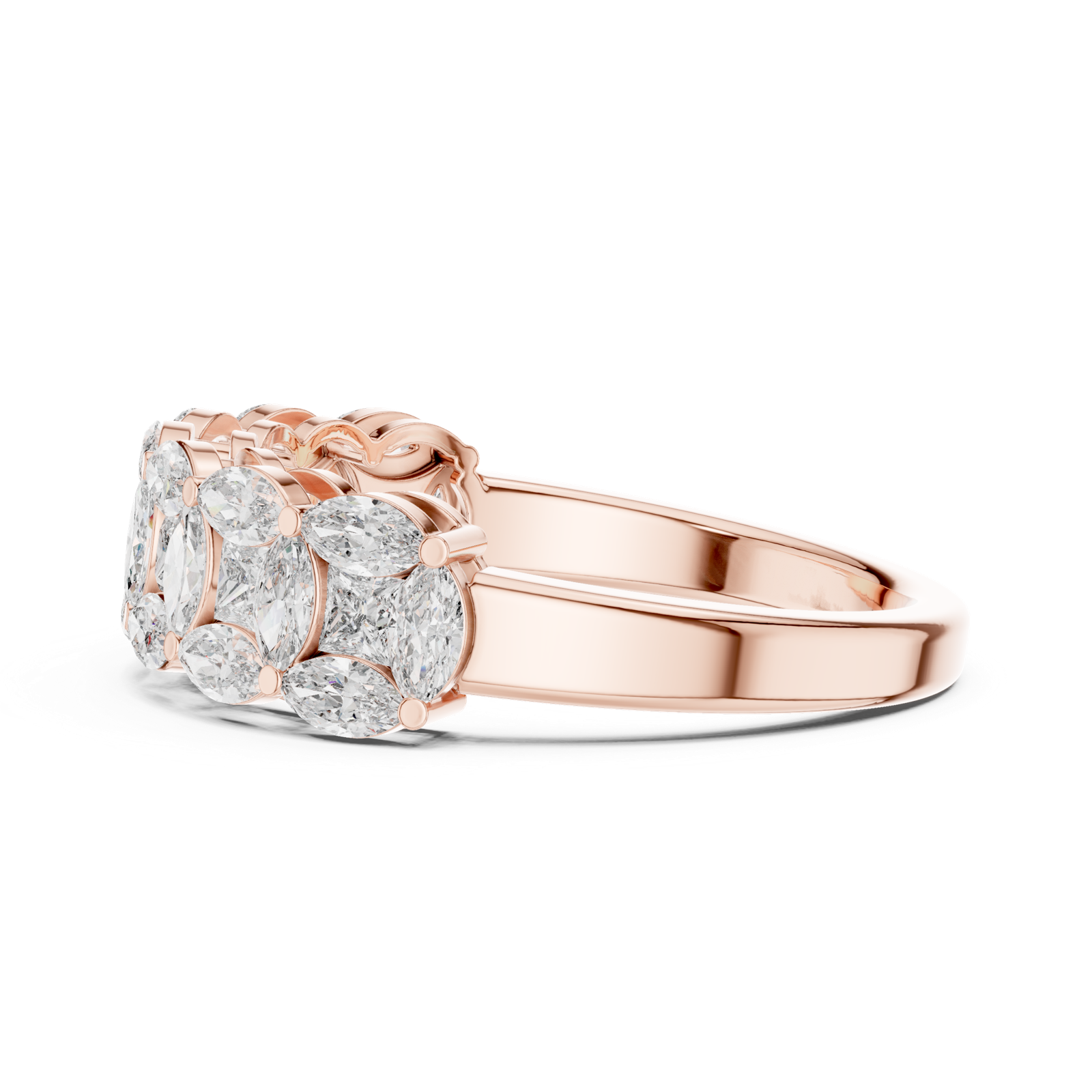 Gold Ring DDLR-246, Rose Gold, view 3
