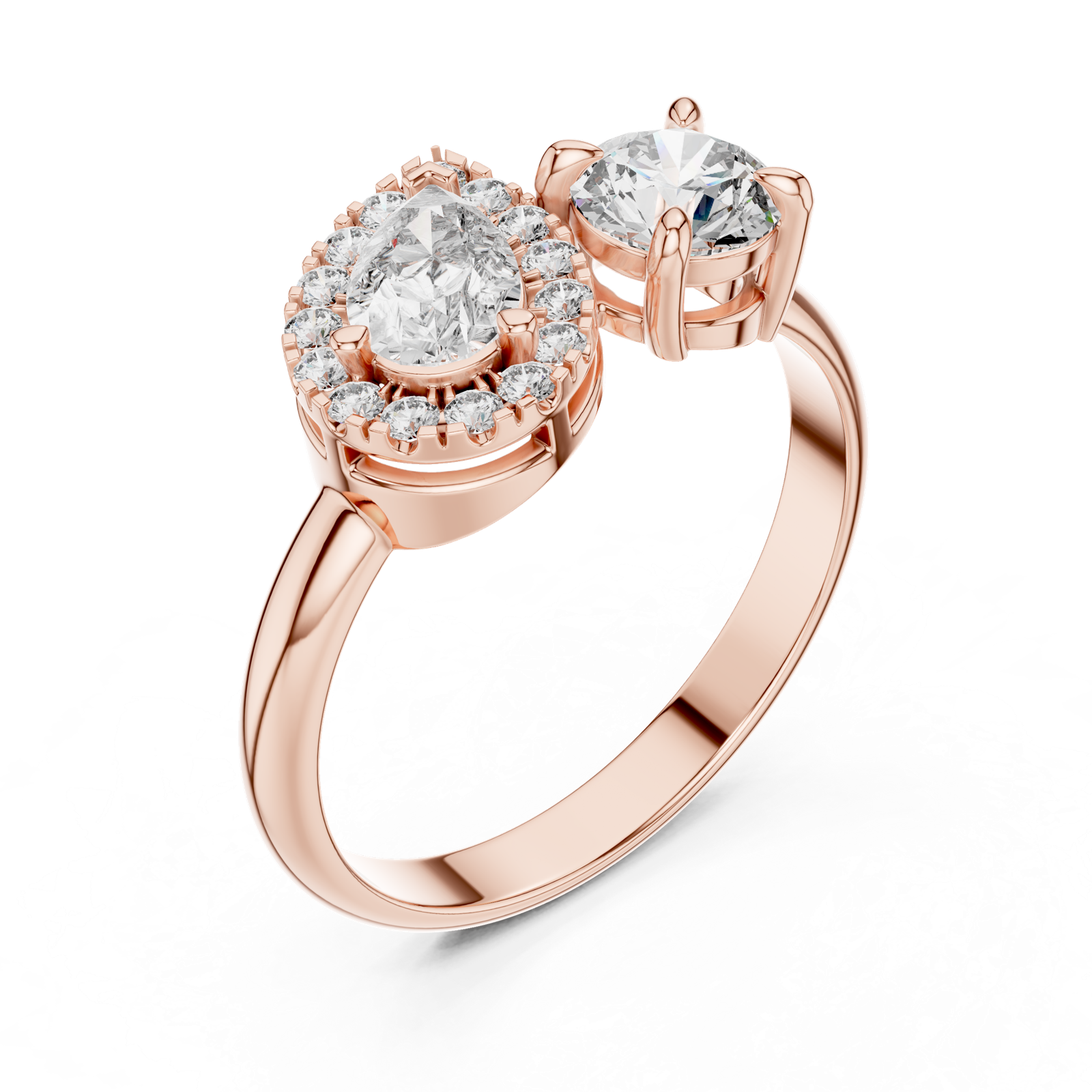 Gold Ring DDLR-003, Rose Gold, view 2