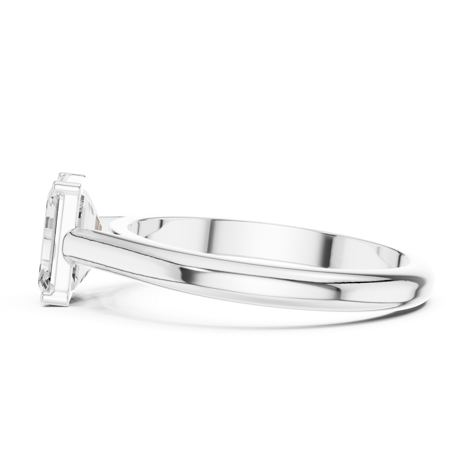Gold Ring DDLR-1077, White Gold, view 3