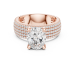 Gold Ring DDLR-261, Rose Gold, view 4