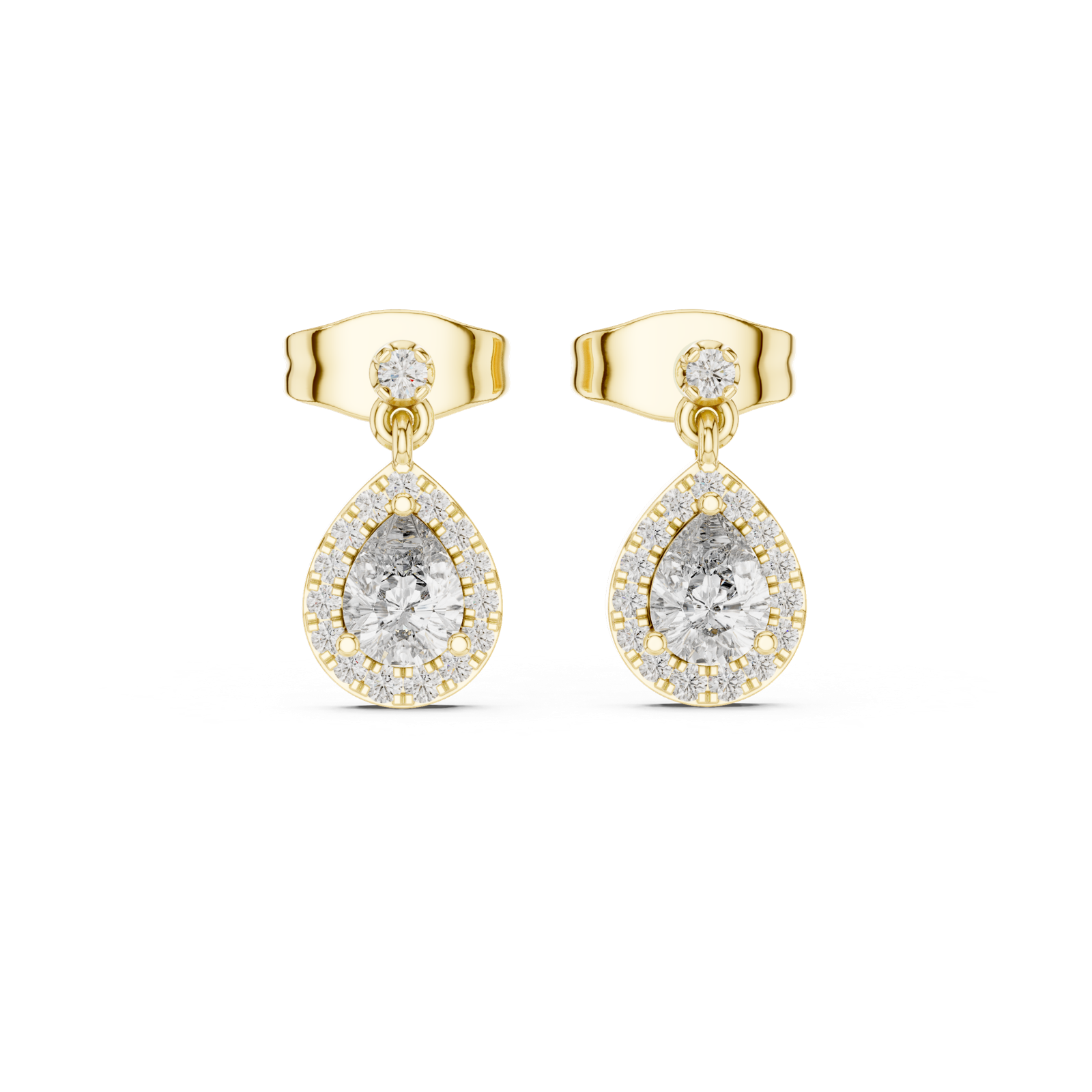 Gold Earrings 3-10004E_113_M, Yellow Gold, view 4