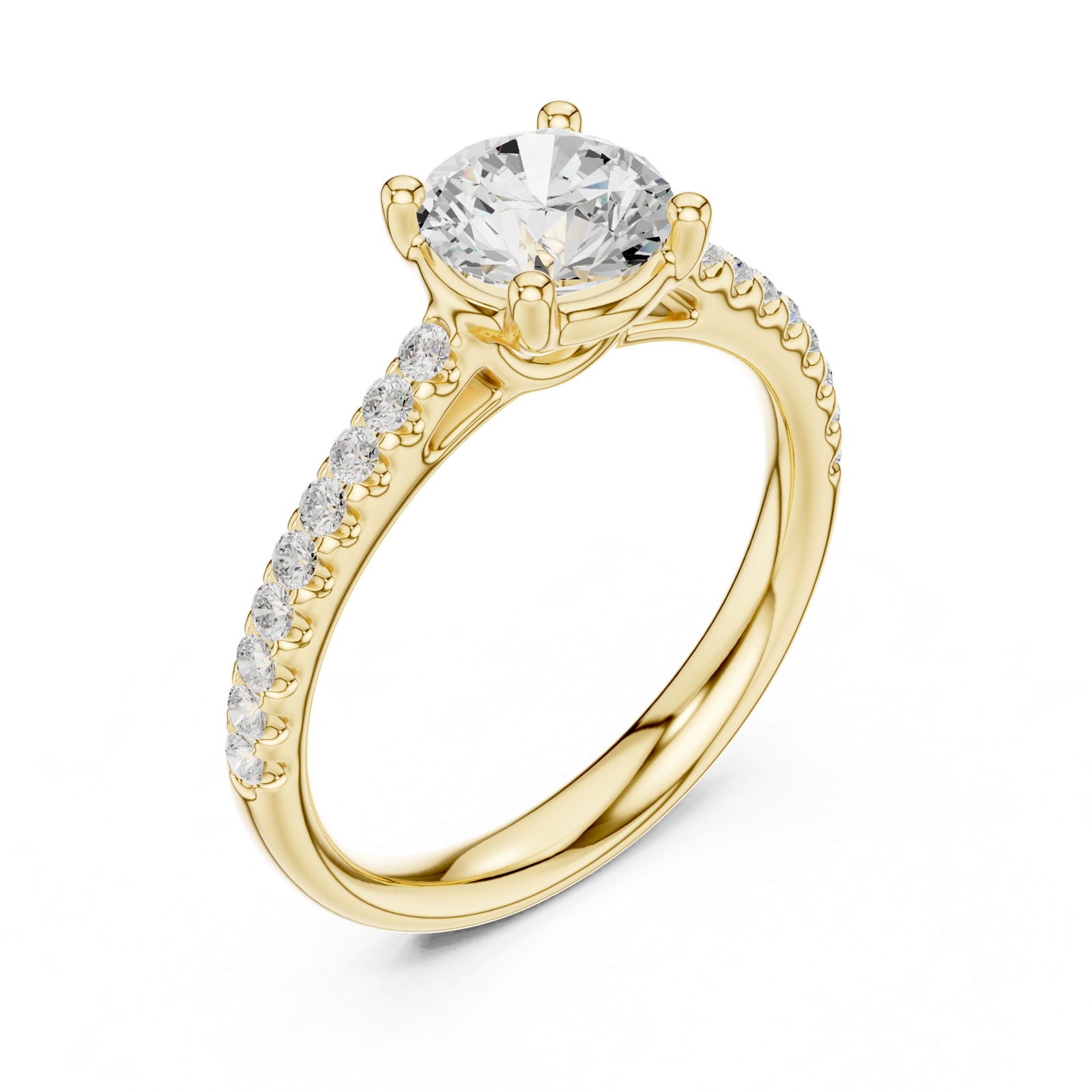 Gold Ring DDLR-631, Yellow Gold, view 2