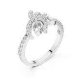 Gold Ring LR-01 (71), White Gold, view 2
