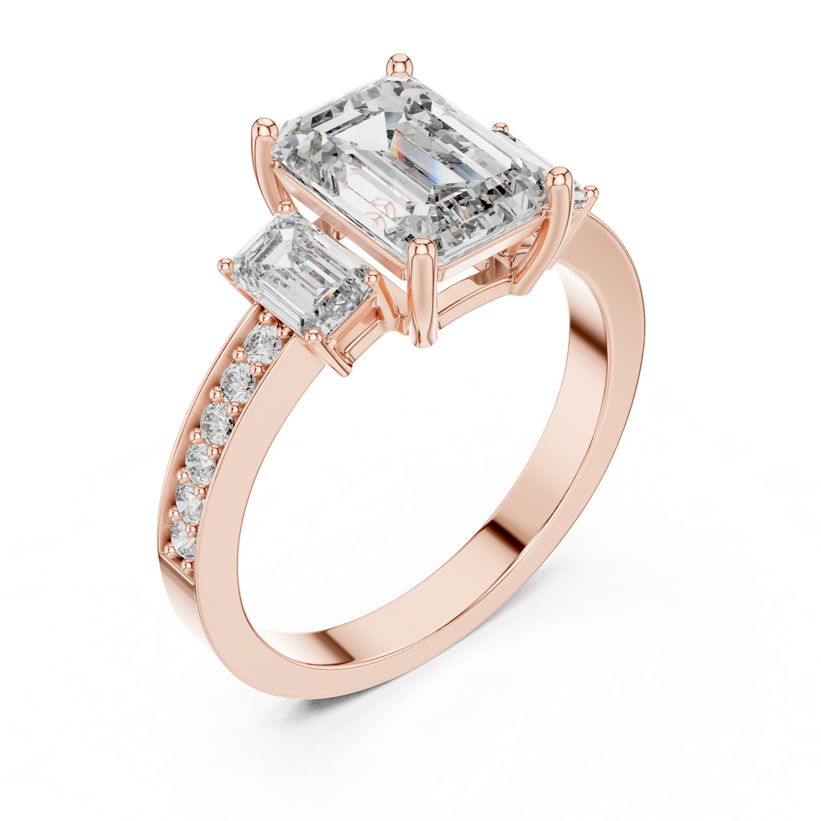 Gold Ring LR-0069, Rose Gold, view 2