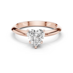 Gold Jewelry L36-6, Heart center stone, Rose Gold