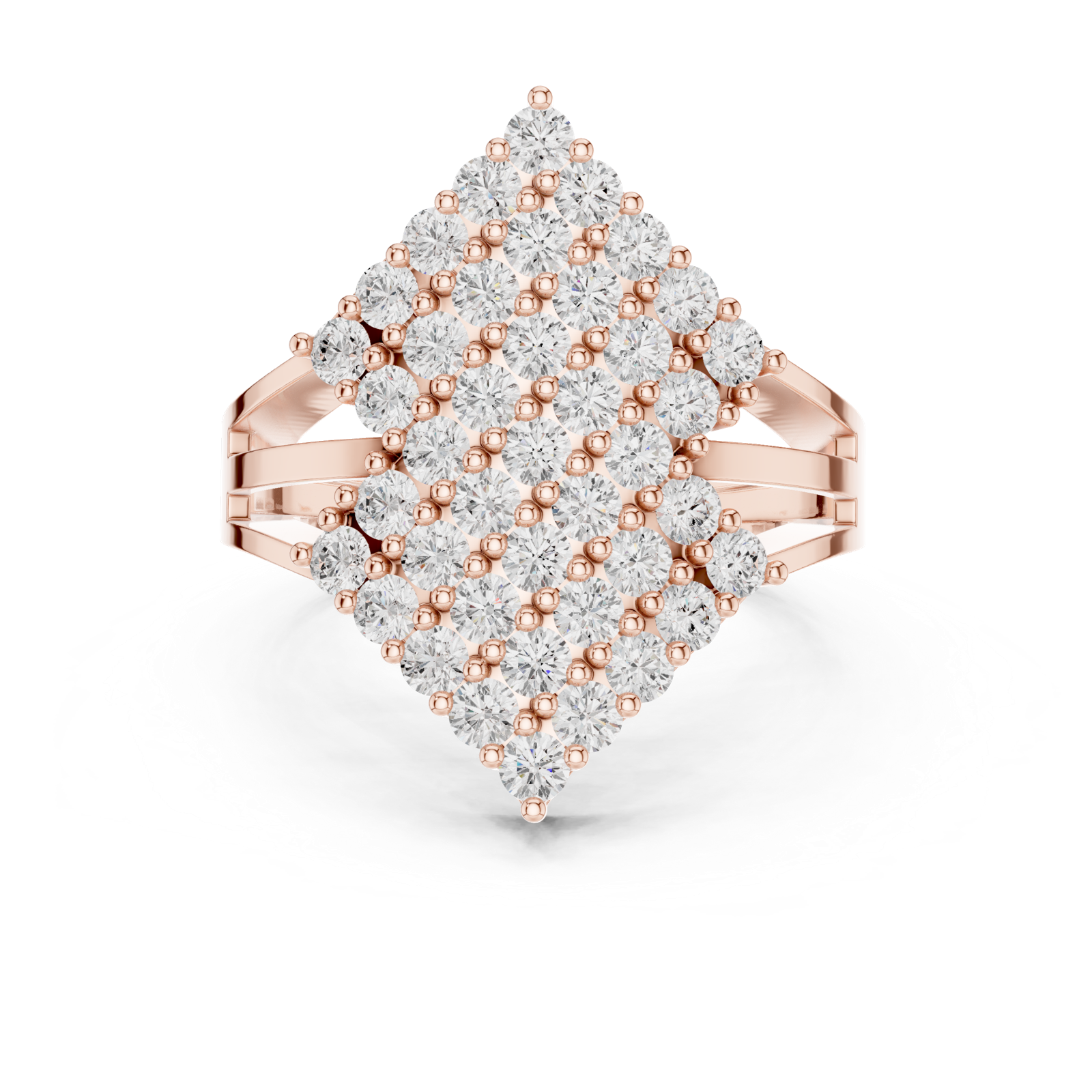 Gold Ring DDLR-463, Rose Gold, view 4