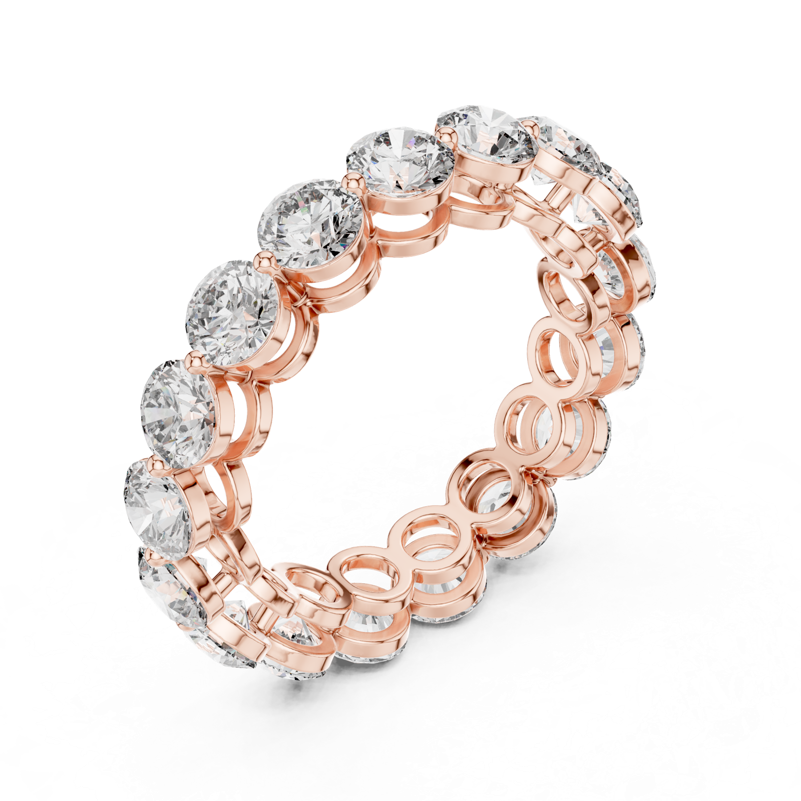 Gold Ring ALR-54, Rose Gold, view 2