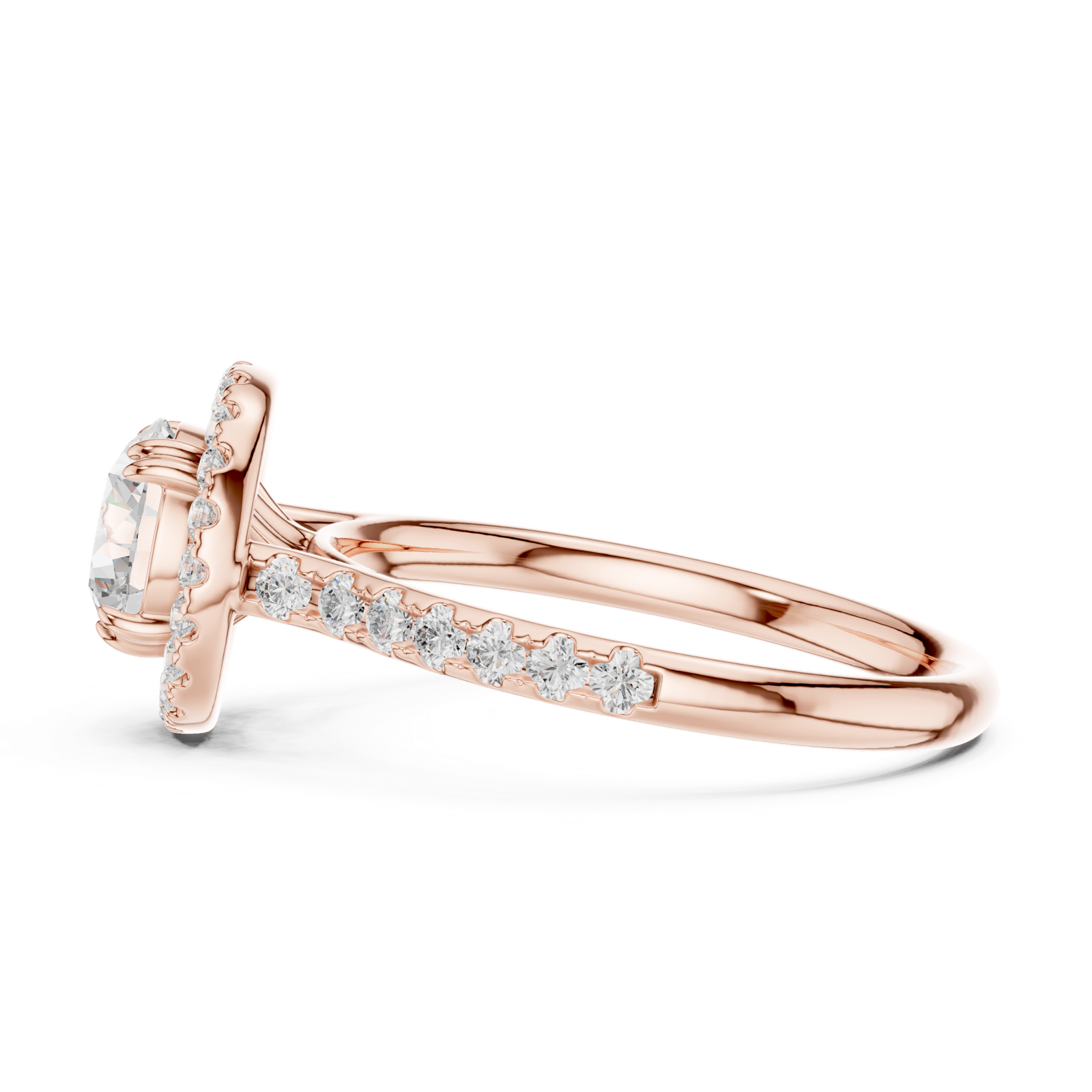 Gold Ring DDLR-792, Rose Gold, view 3