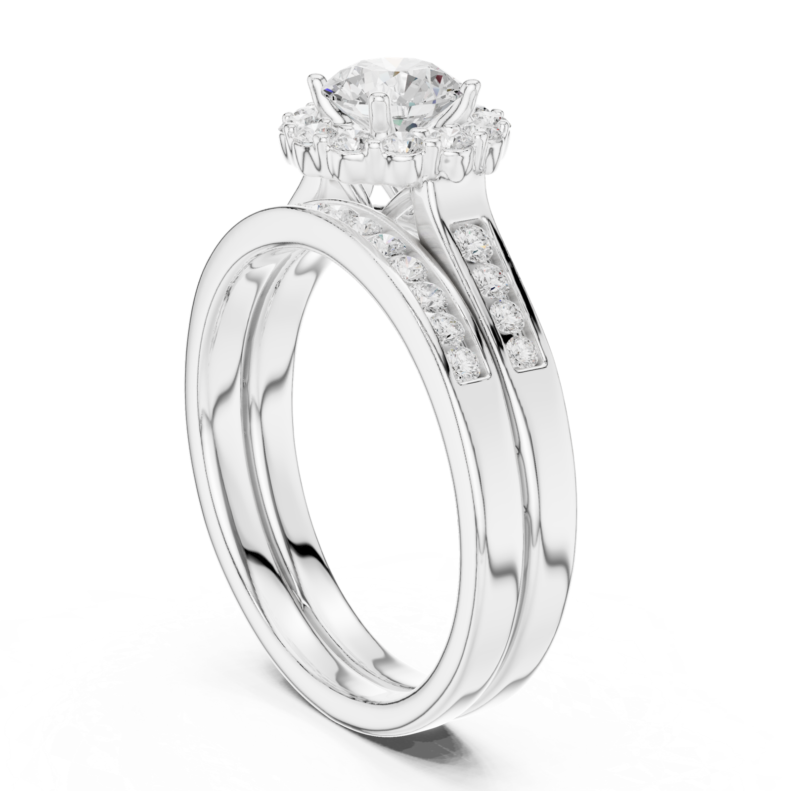 Gold Ring LR-0269, White Gold, view 1