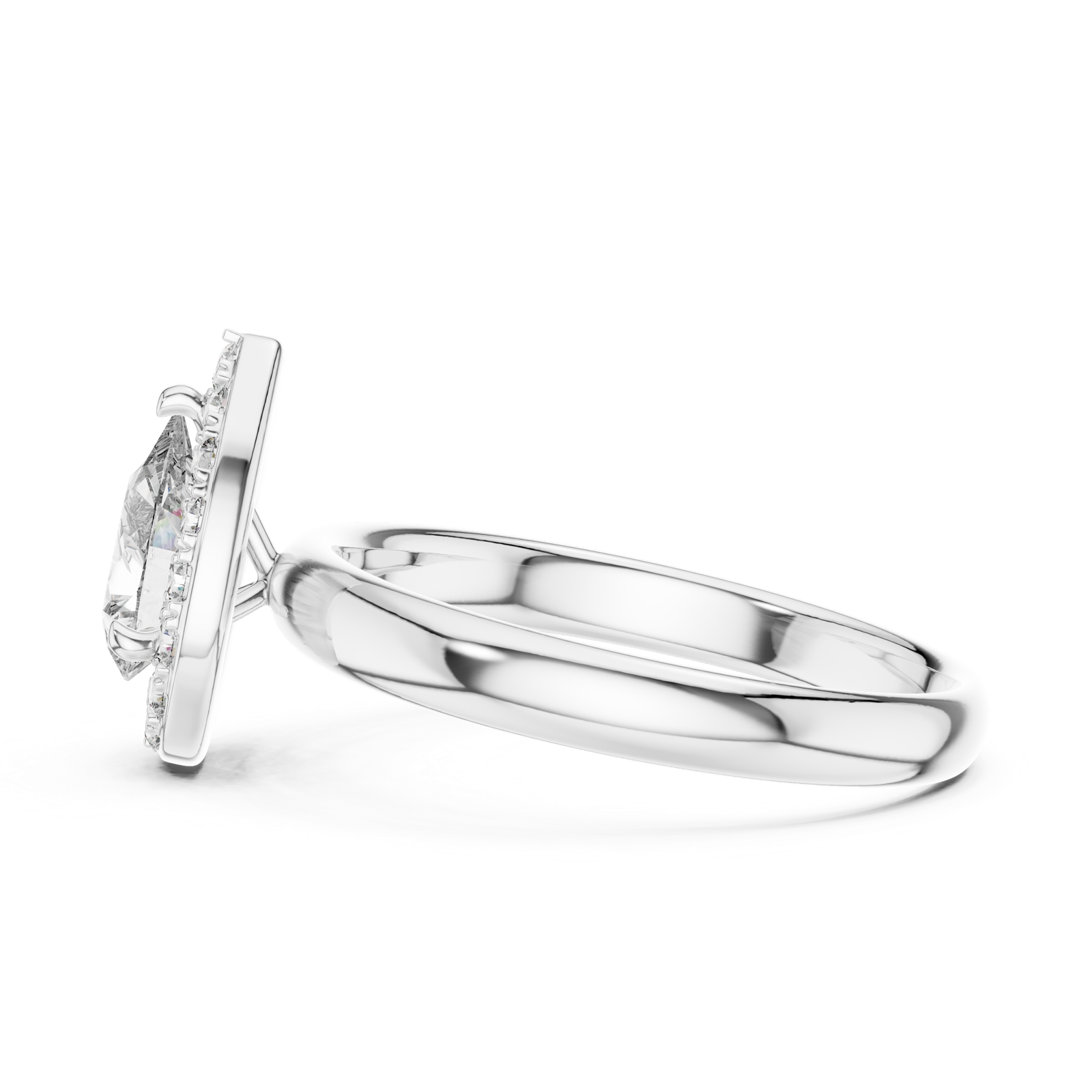 Gold Ring LR-0174, White Gold, view 3
