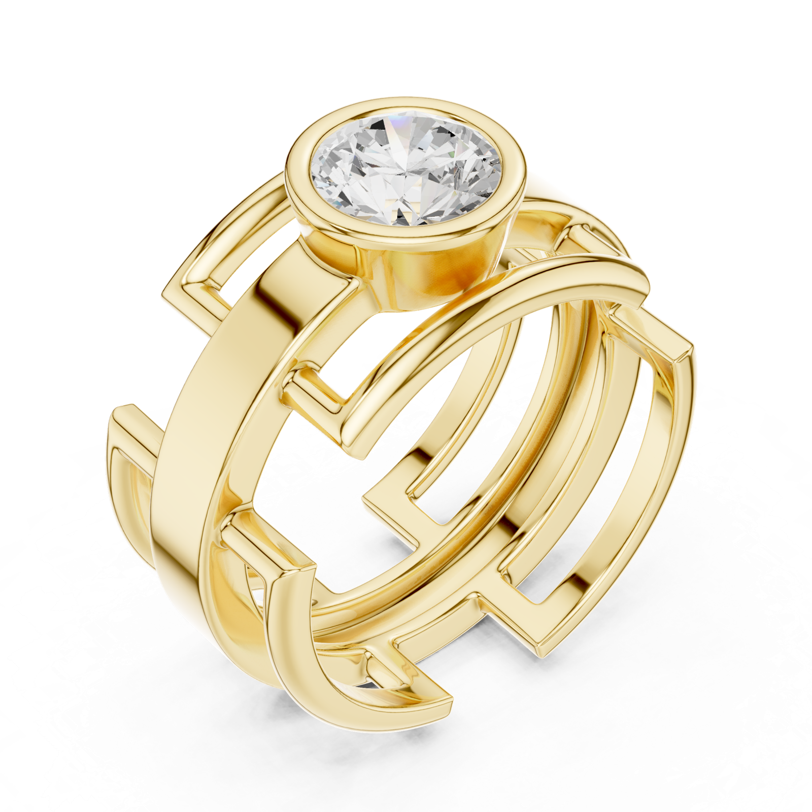 Gold Ring SBMR(6), Yellow Gold, view 2