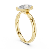 Gold Jewelry L36-10, Pear center stone, Yellow Gold, view 1