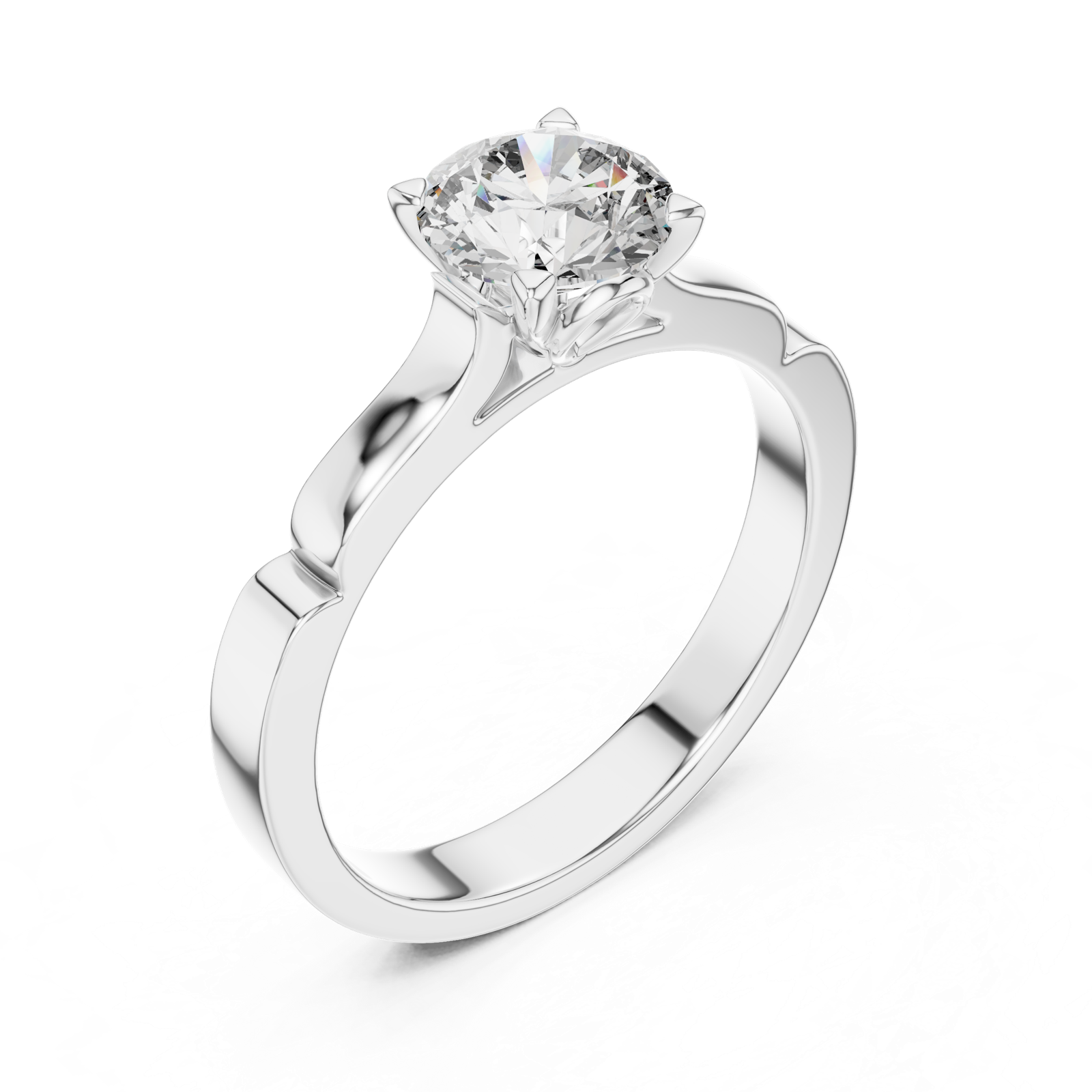 Gold Ring LR-0008, White Gold, view 2