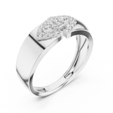 Gold Ring LR-01 (34), White Gold, view 2