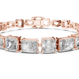 14K Solid Gold Lab Diamond Bracelet, Rose Gold, view 4