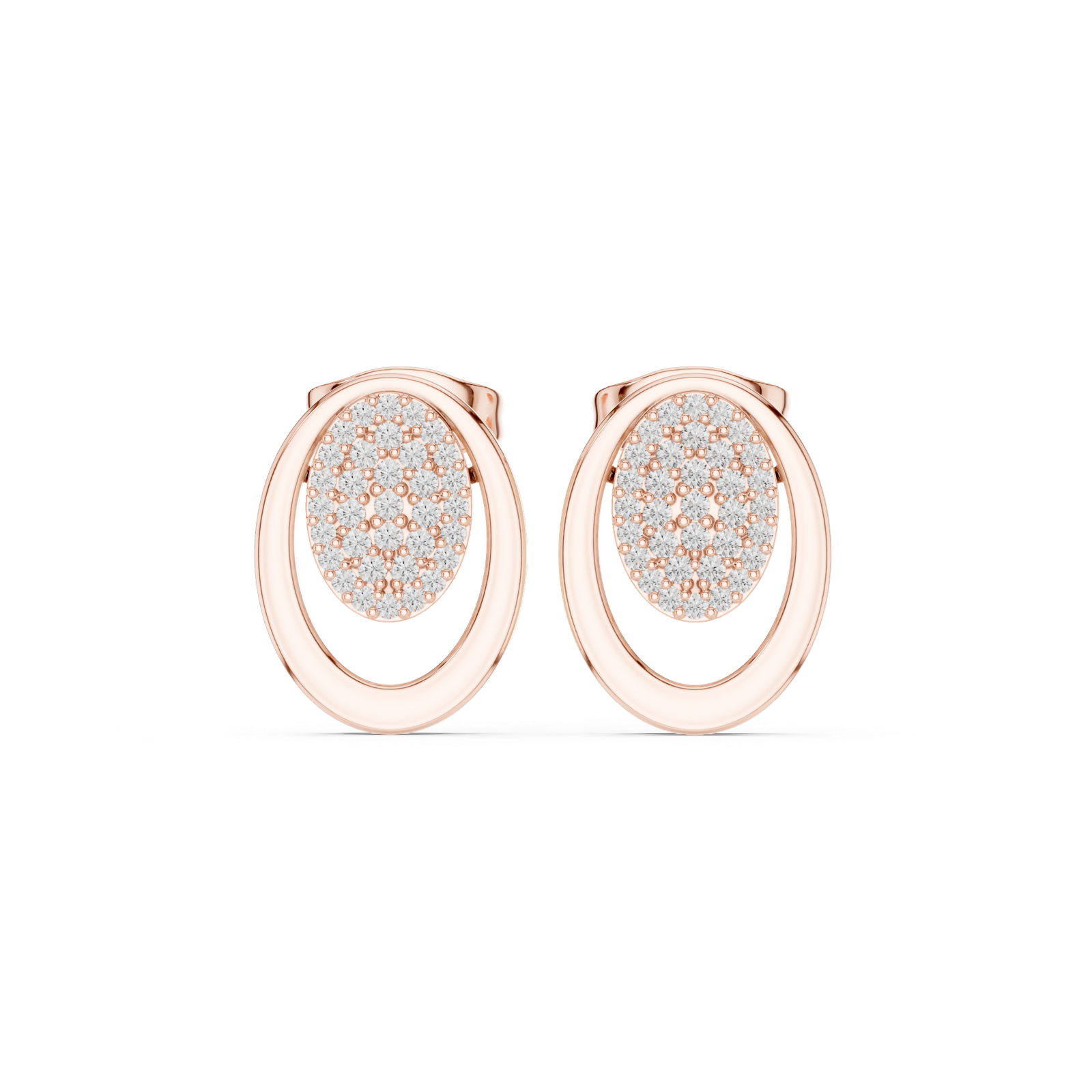 Gold Earrings Earring, Rose Gold, view 4