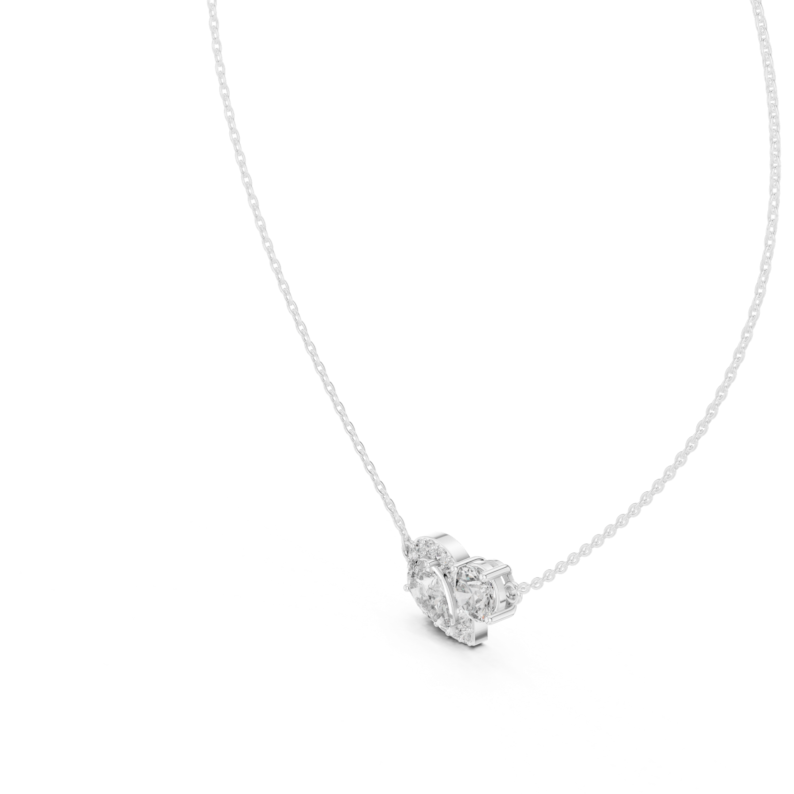 Gold Pendant GPD-0019, White Gold, view 2