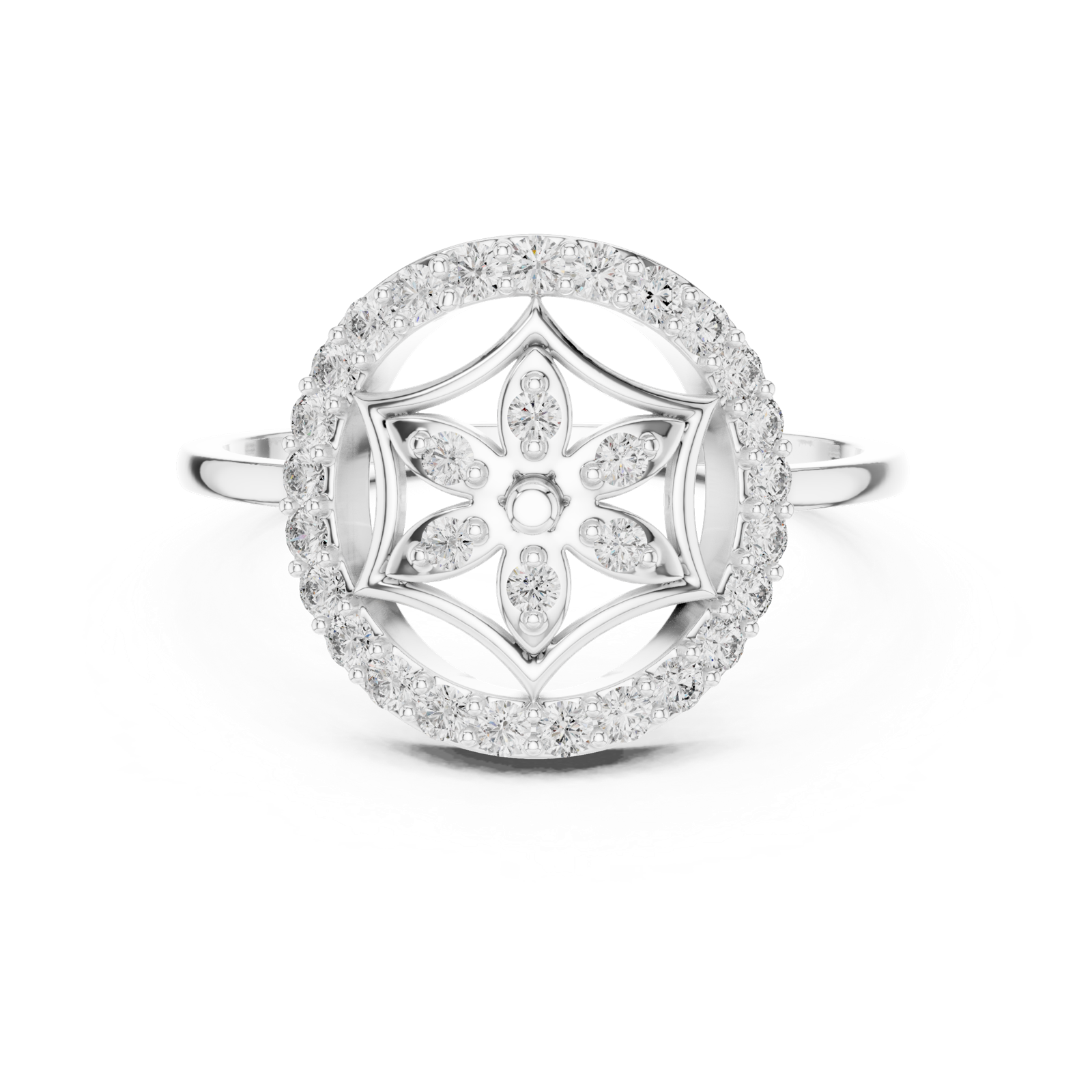 Gold Ring DR-6155, White Gold