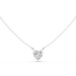 Gold Jewelry DDPO-001, Heart center stone, White Gold