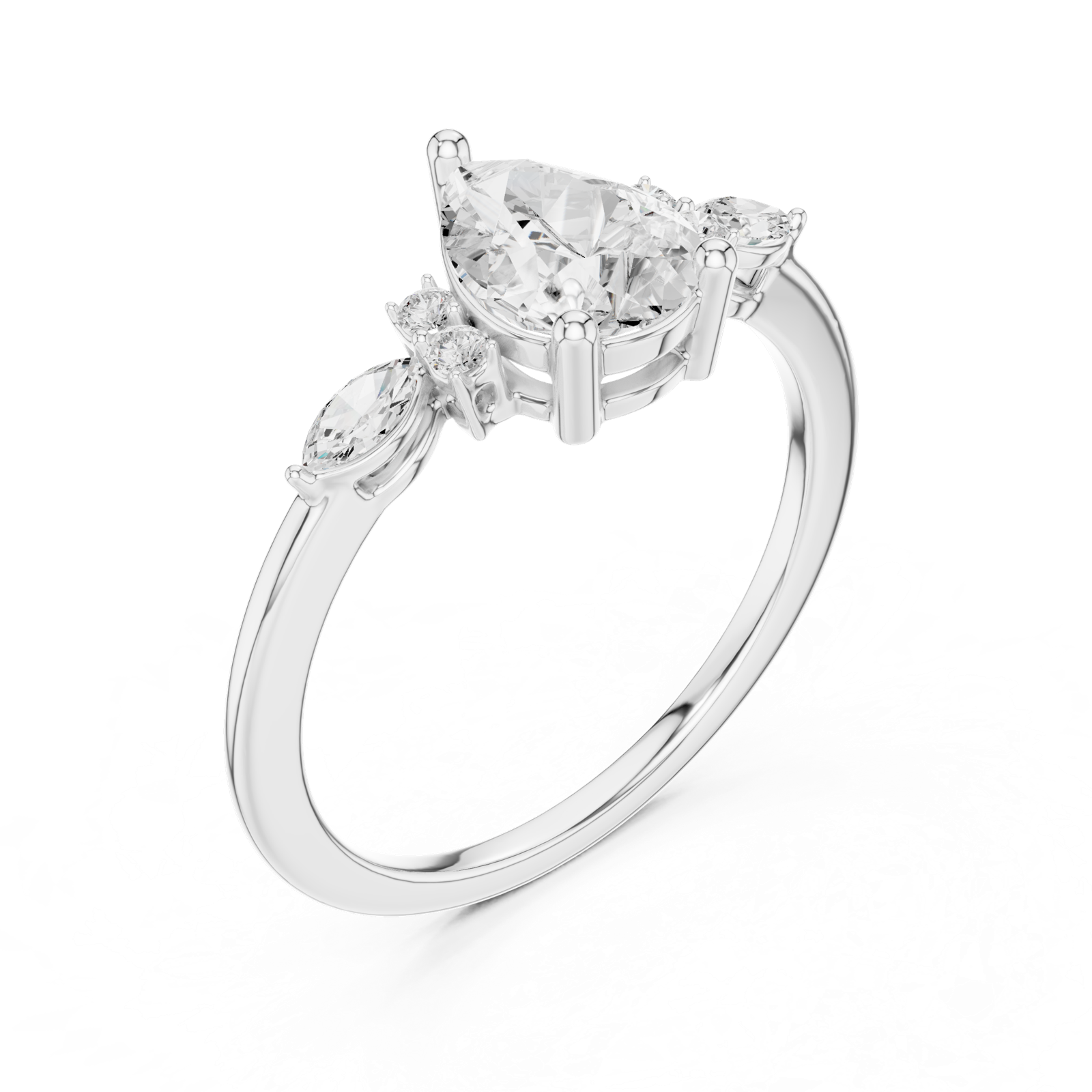 Gold Ring SBWR(35), White Gold, view 2