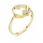 Gold Ring DR-6312, Yellow Gold, view 2