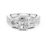 Gold Ring DDLR-717, White Gold, view 4