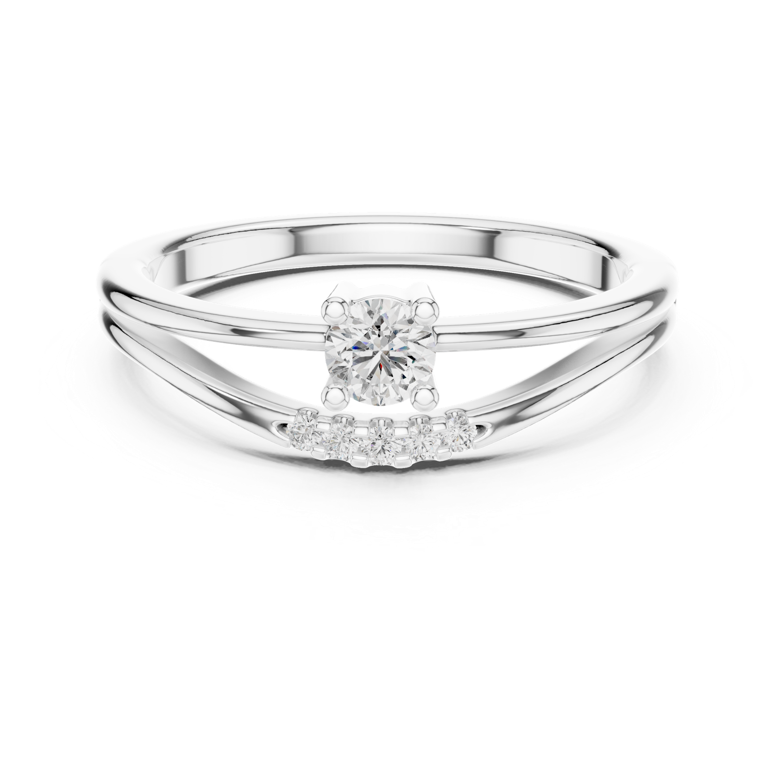 Gold Ring L03-1336, White Gold, view 4