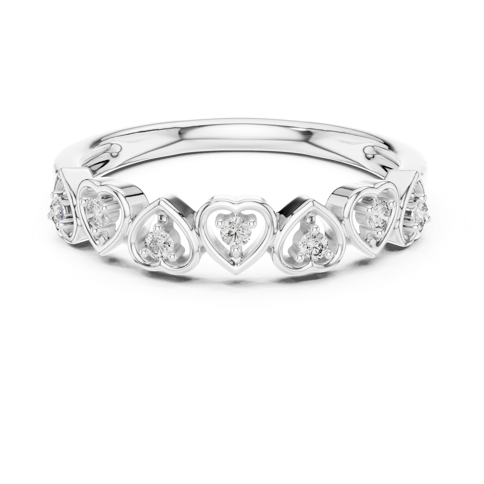 Gold Ring 12-10058@L, White Gold