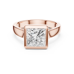 Gold Jewelry L36-3, Princess center stone, Rose Gold, view 4