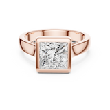 Gold Jewelry L36-3, Princess center stone, Rose Gold, view 4