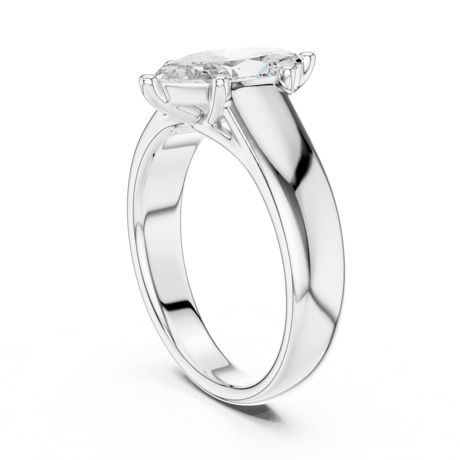 Gold Ring DDLR-067, White Gold, view 1