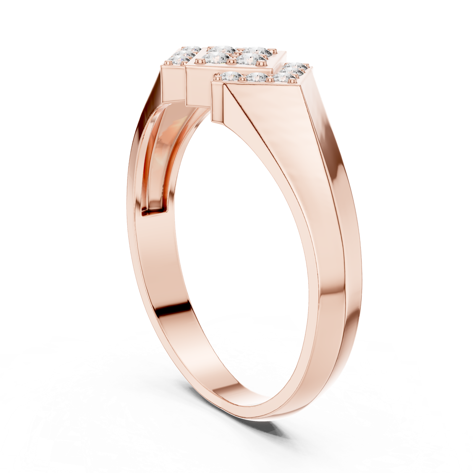 Gold Ring DR-6291, Rose Gold, view 1