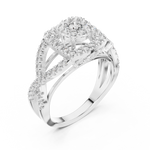 Gold Pendant 19-120030L, White Gold, view 2