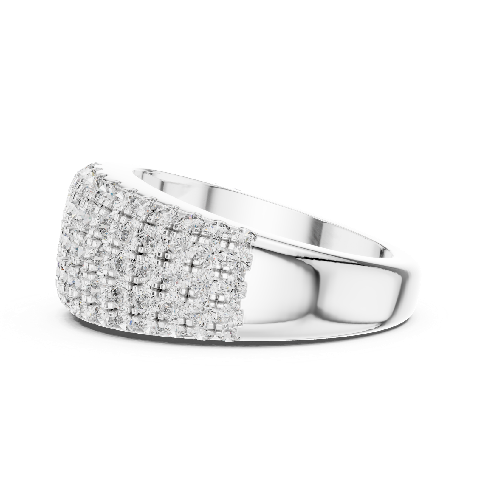 Gold Ring L03-02, White Gold, view 3