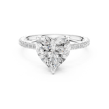 Gold Jewelry L36-16, Heart center stone, White Gold, view 4