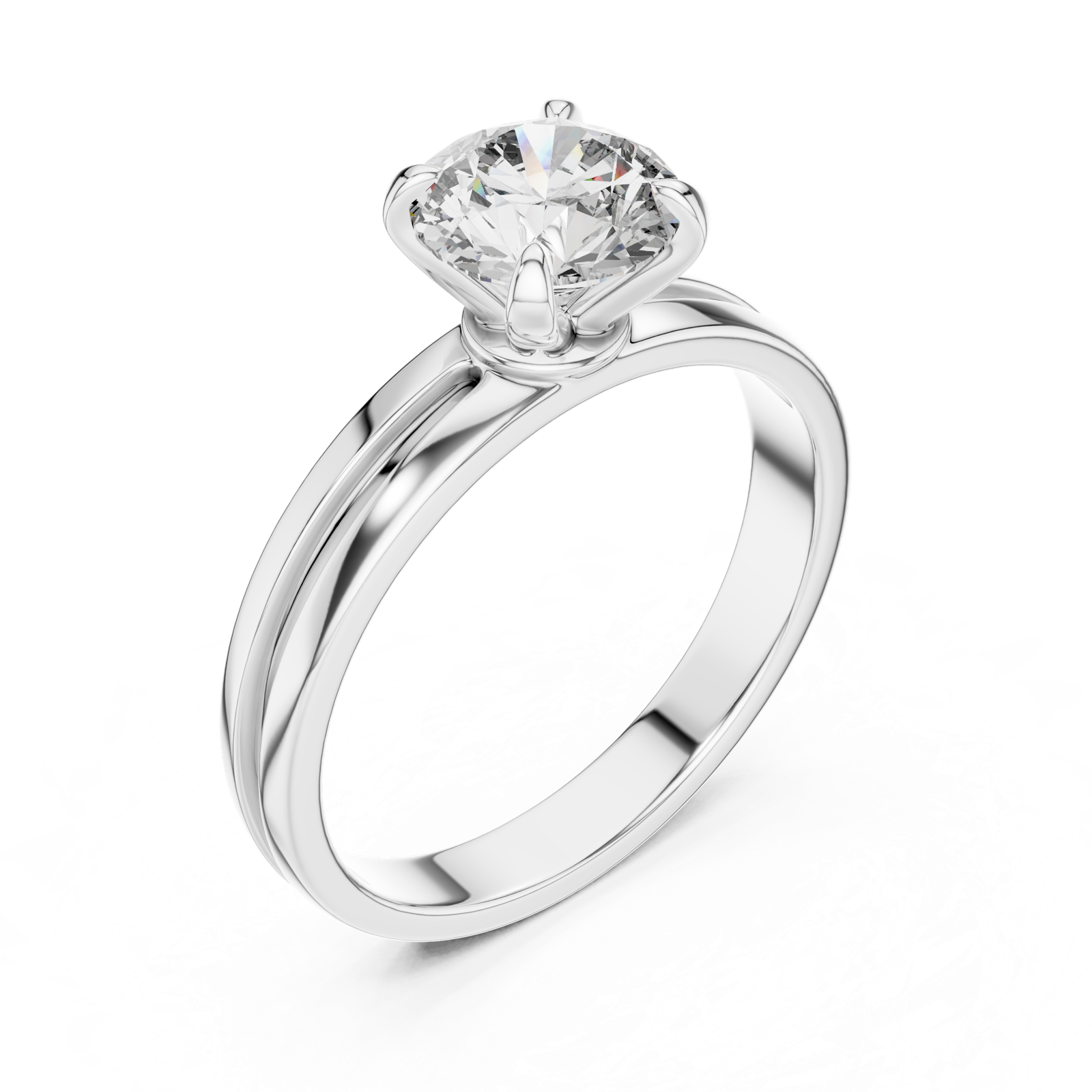 Gold Ring LR-0005, White Gold, view 2
