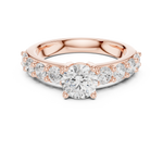 Gold Ring DDLR-655, Rose Gold, view 4