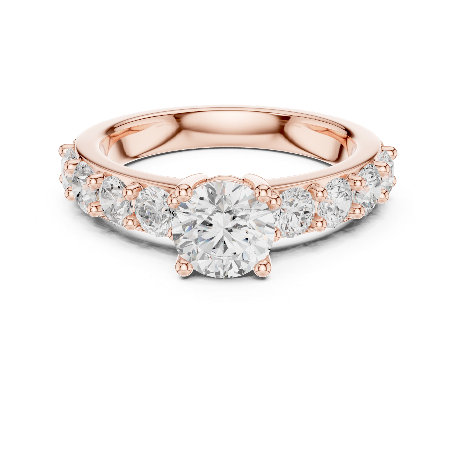 Gold Ring DDLR-655, Rose Gold, view 4