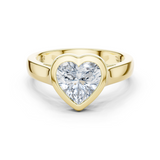 Gold Jewelry L36-3, Heart center stone, Yellow Gold