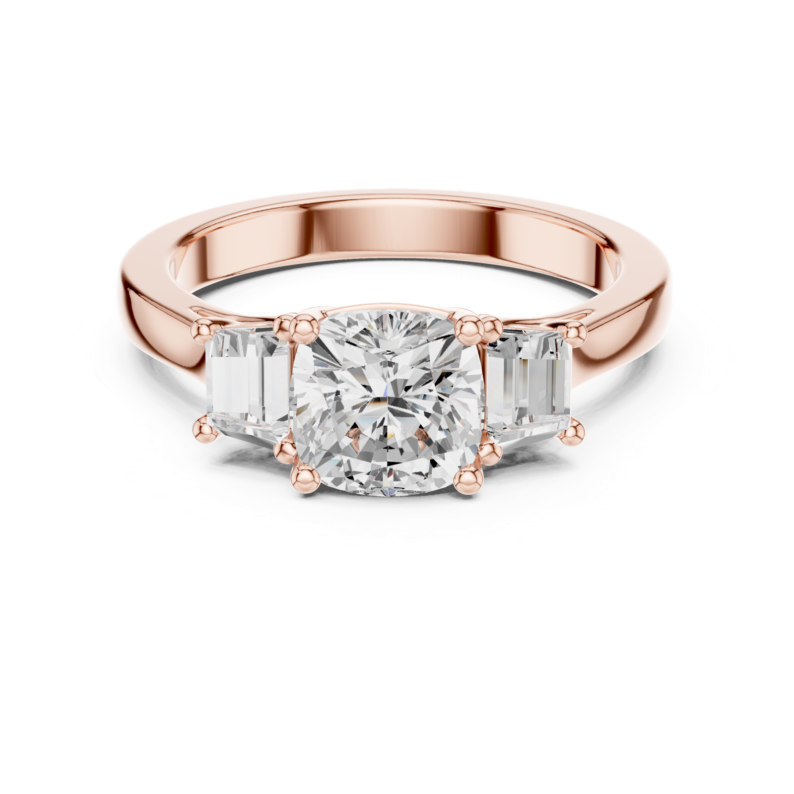 Gold Ring DDLR-265, Rose Gold, view 4