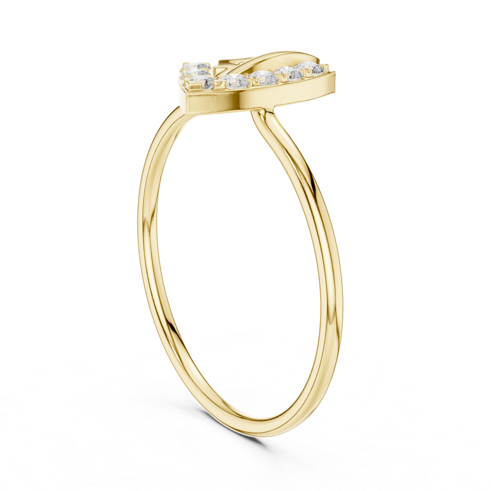 Gold Ring HLR-229, Yellow Gold, view 1