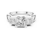 Gold Ring DDLR-178, White Gold, view 4